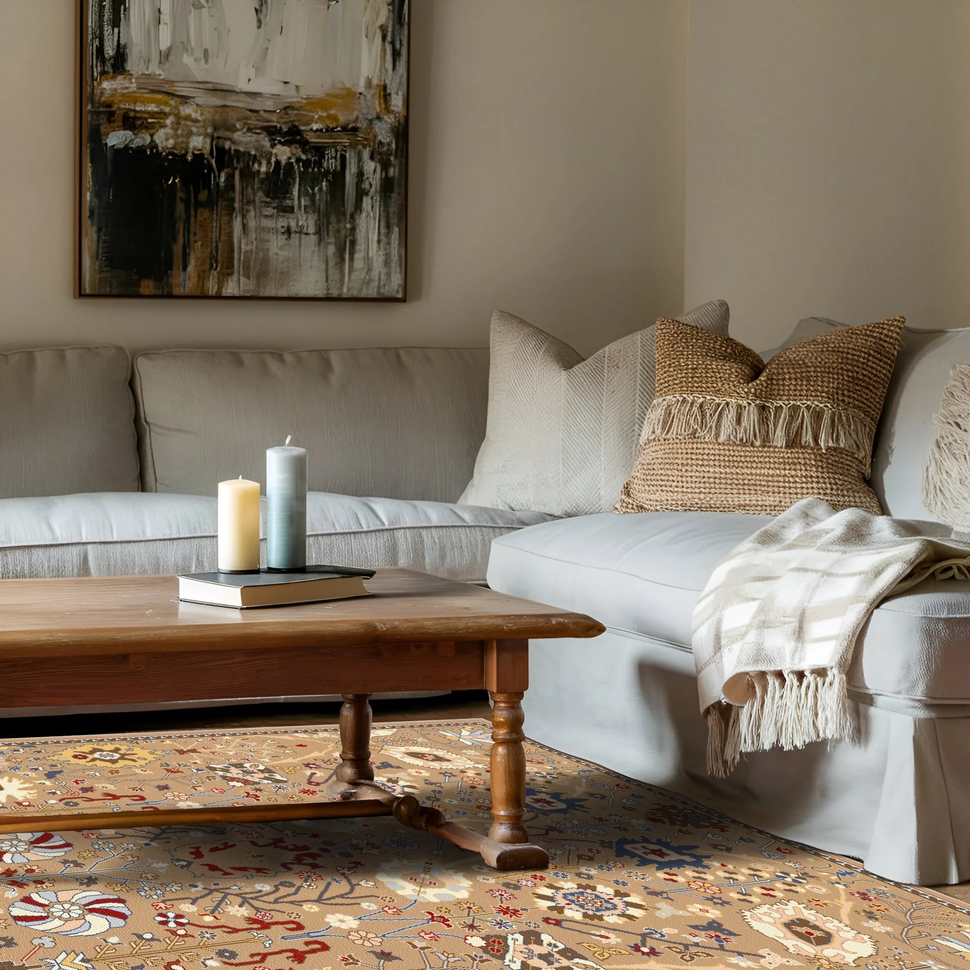 Rhea Amber Orchard Botanical Rug