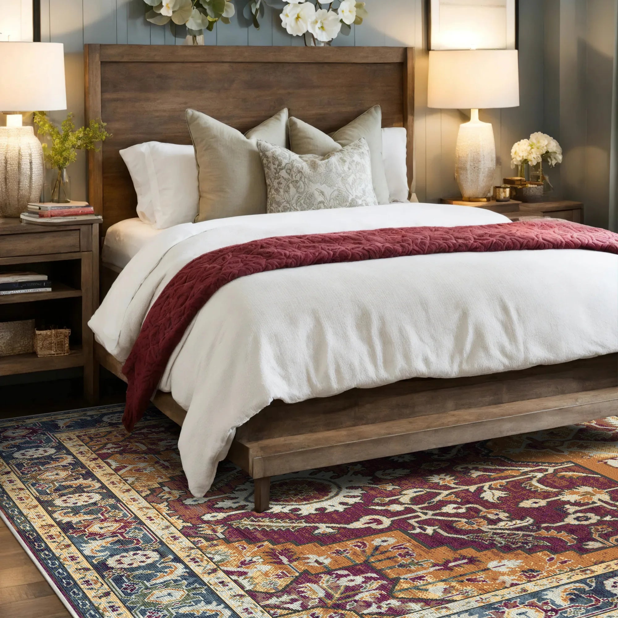 Cyra Garnet Sovereign Medallion Rug