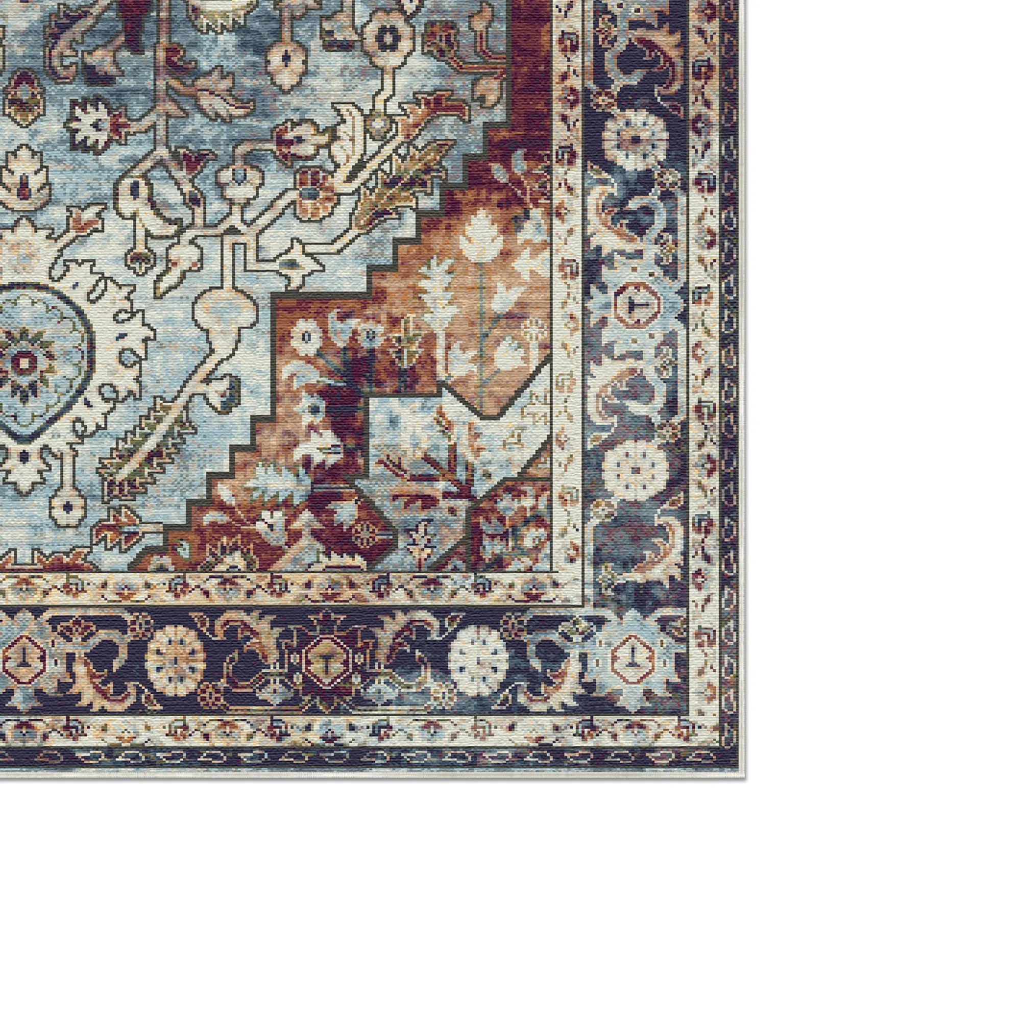 Caspian Slate Sovereign Medallion Rug