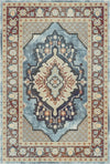 Zephyr Azure Diamond Medallion Rug Azure