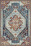 Theron Slate Emblem Medallion Rug Indigo