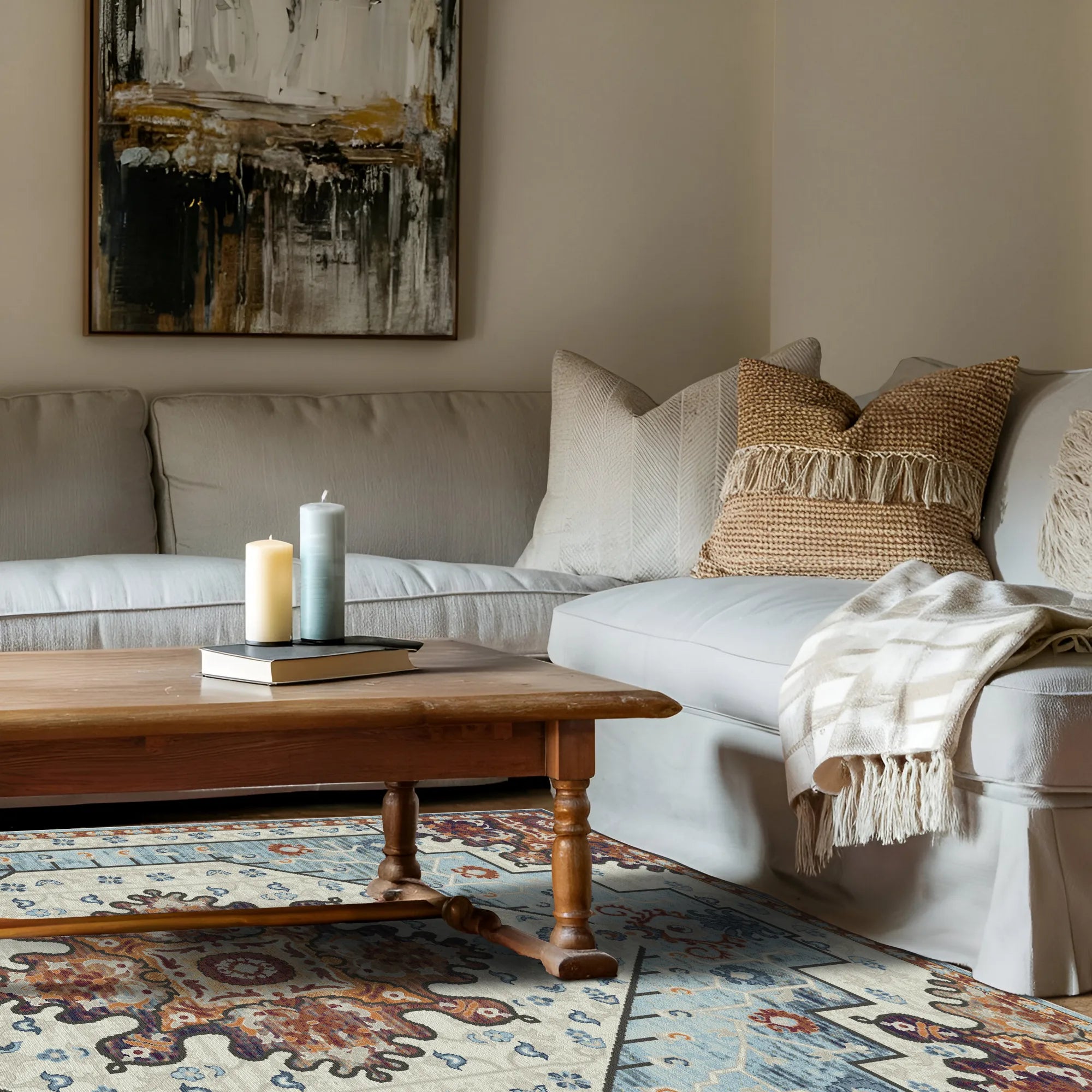 Alden Sky Emblem Medallion Rug