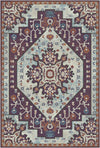 Plum Azure Emblem Medallion Rug Multi