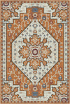 Aurelia Amber Emblem Medallion Rug Orange