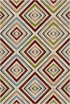 Sierra Prism Geometric Washable Rug Red