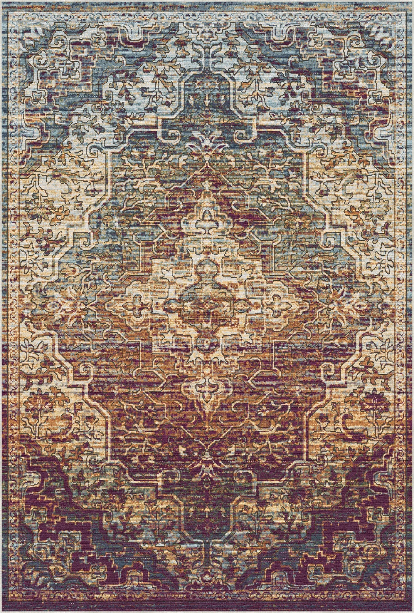 Lyra Plum Mirage Medallion Rug