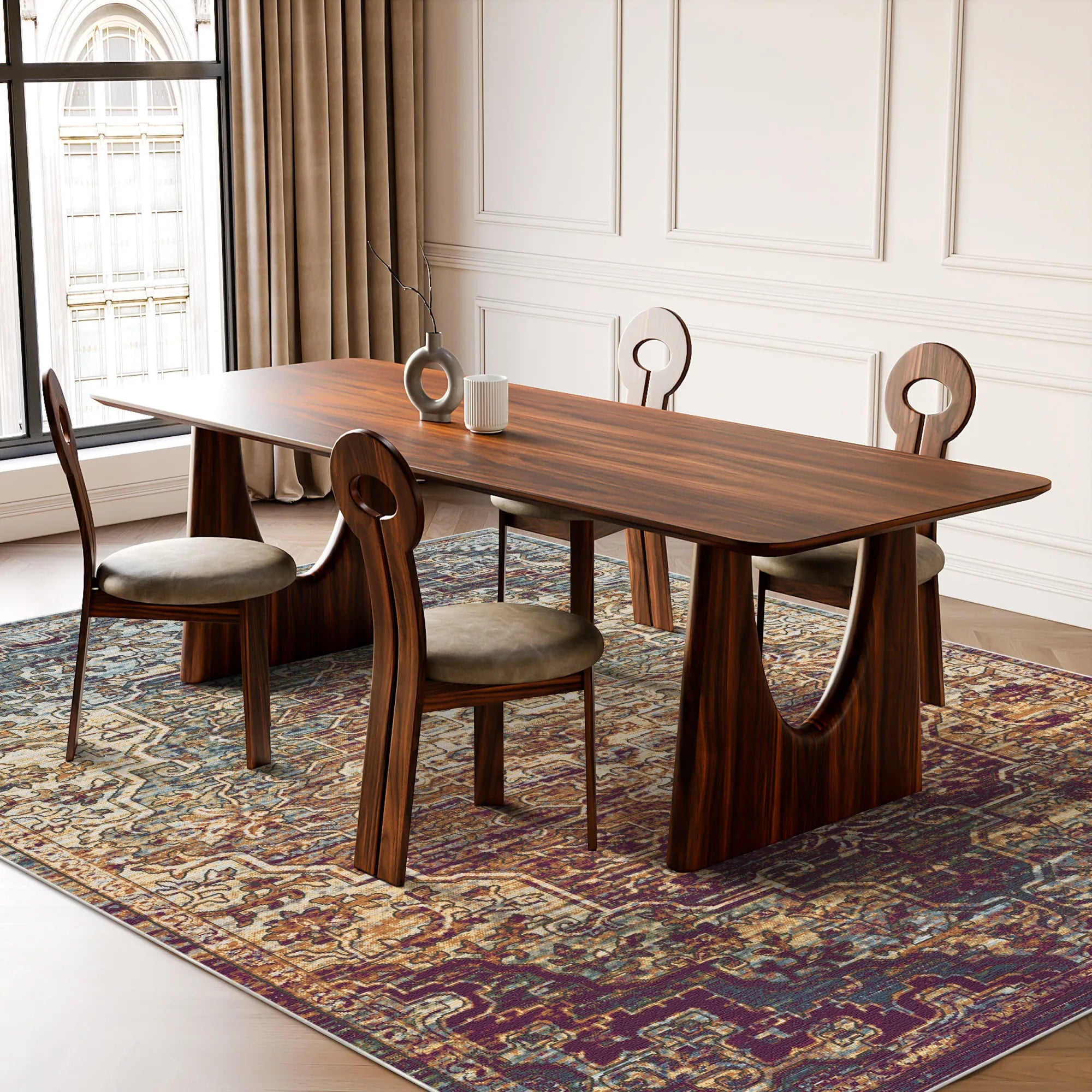 Lyra Plum Mirage Medallion Rug