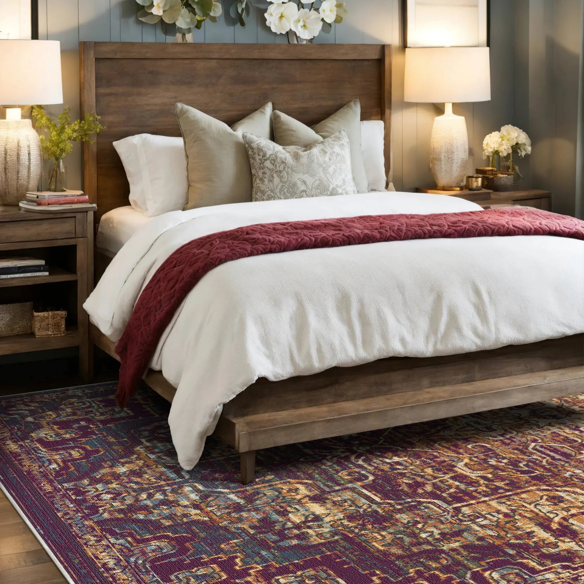 Lyra Plum Mirage Medallion Rug