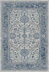 Elara Gray Blue Floral Rug Blue