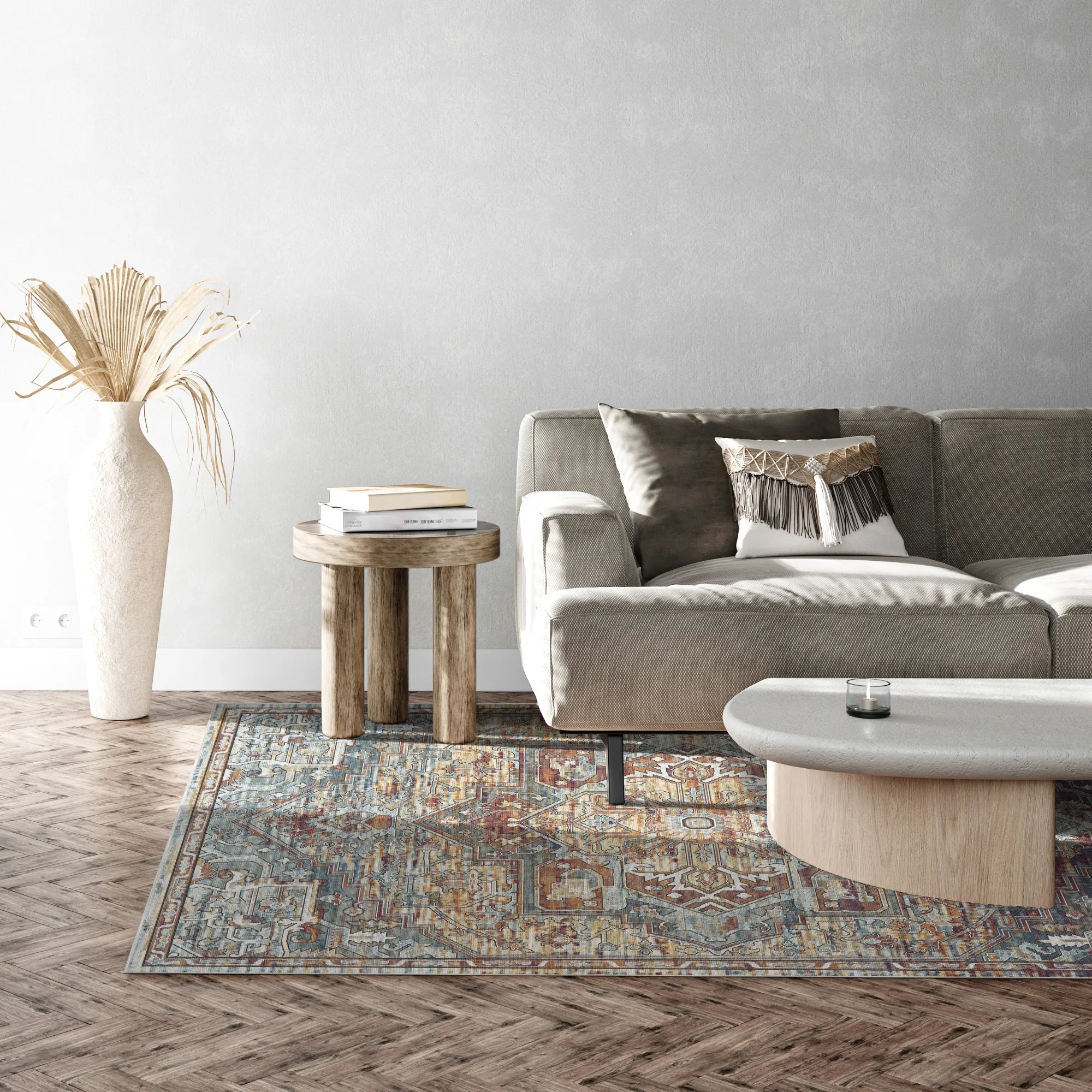 Zion Ochre Medallion Rug