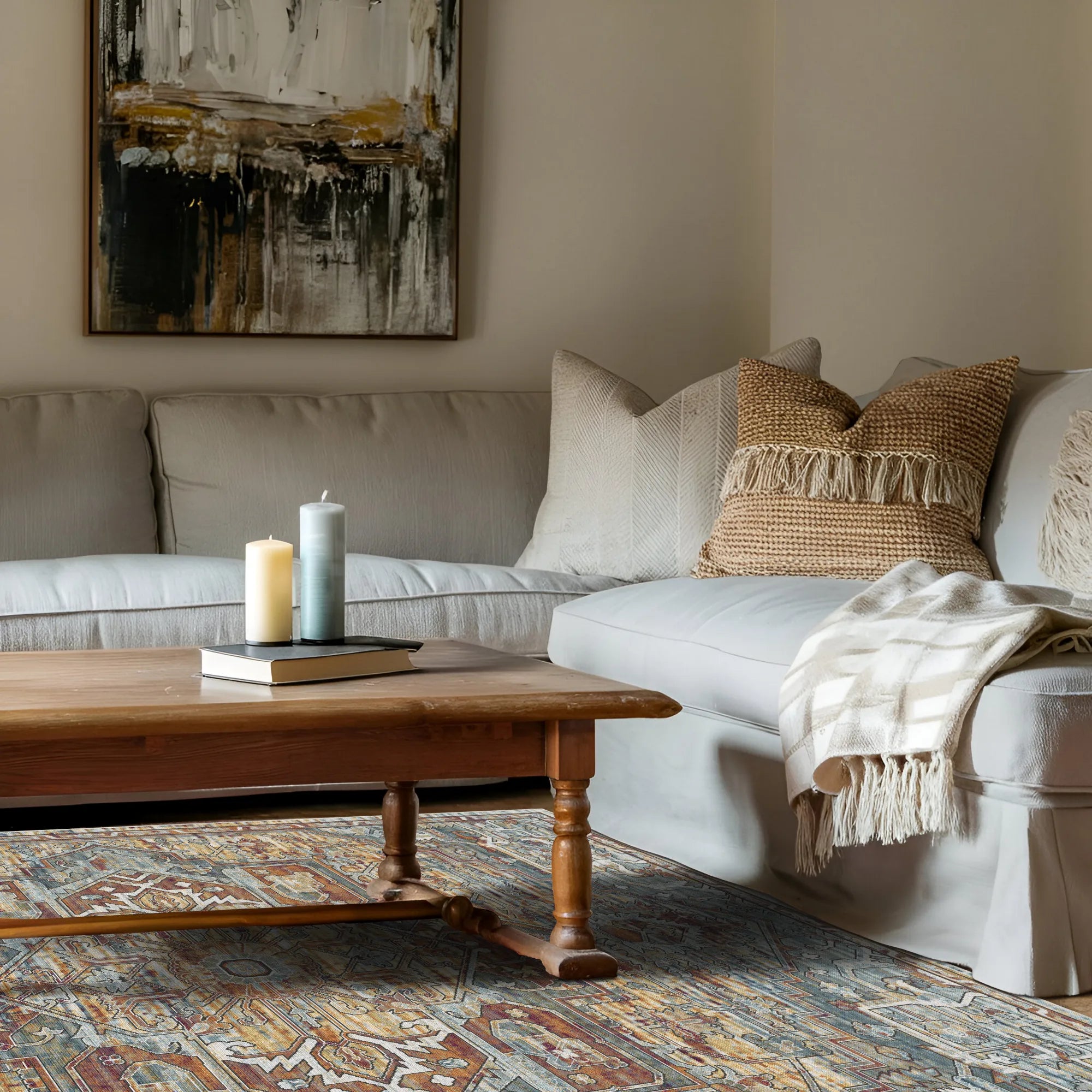 Zion Ochre Medallion Rug