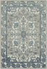 Aria Blue Gray Floral Rug 