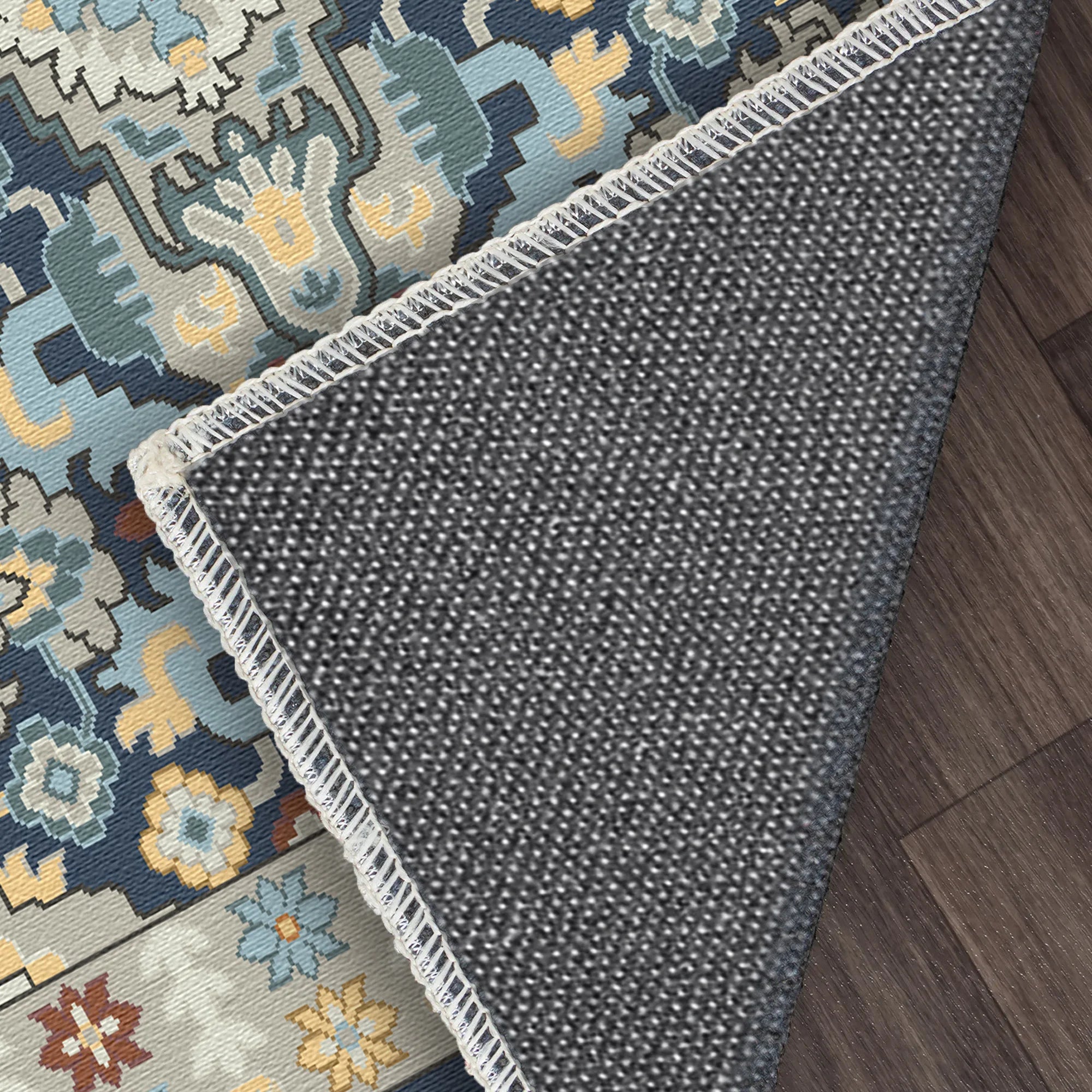 Lumina Navy Gold Geometric Rug