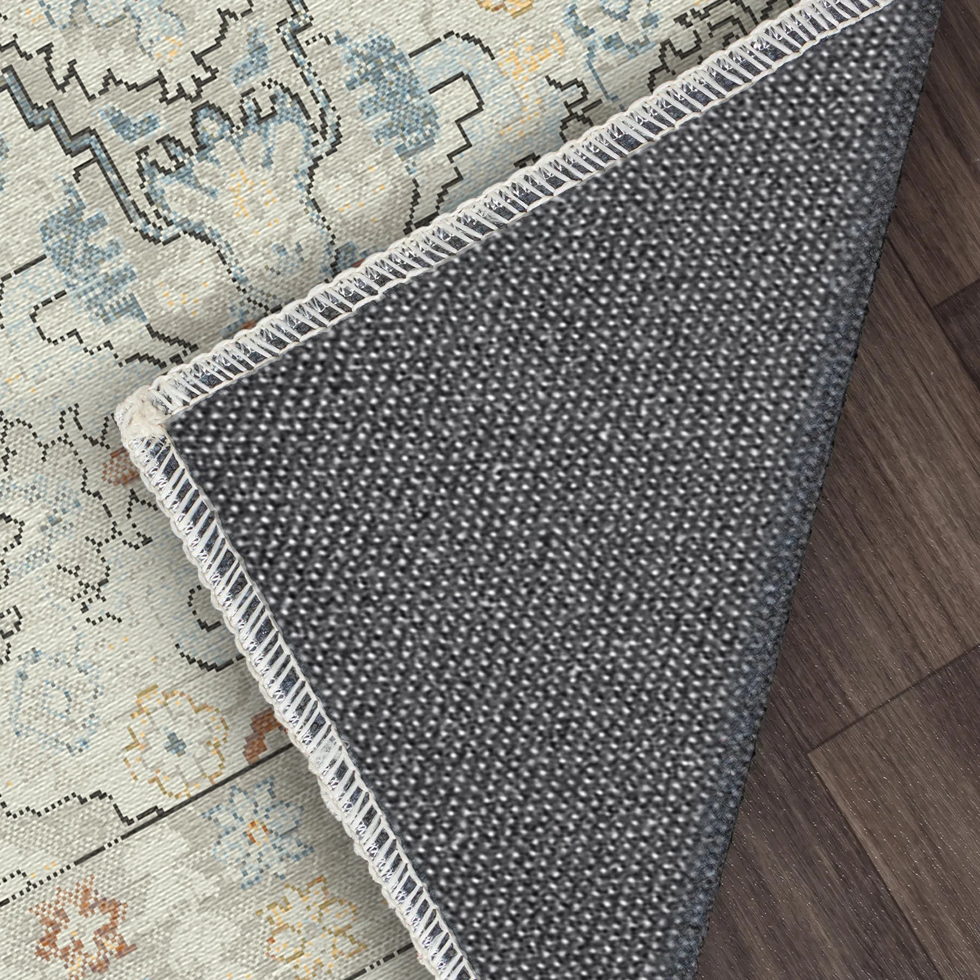 Lumina Gray Cream Geometric Rug