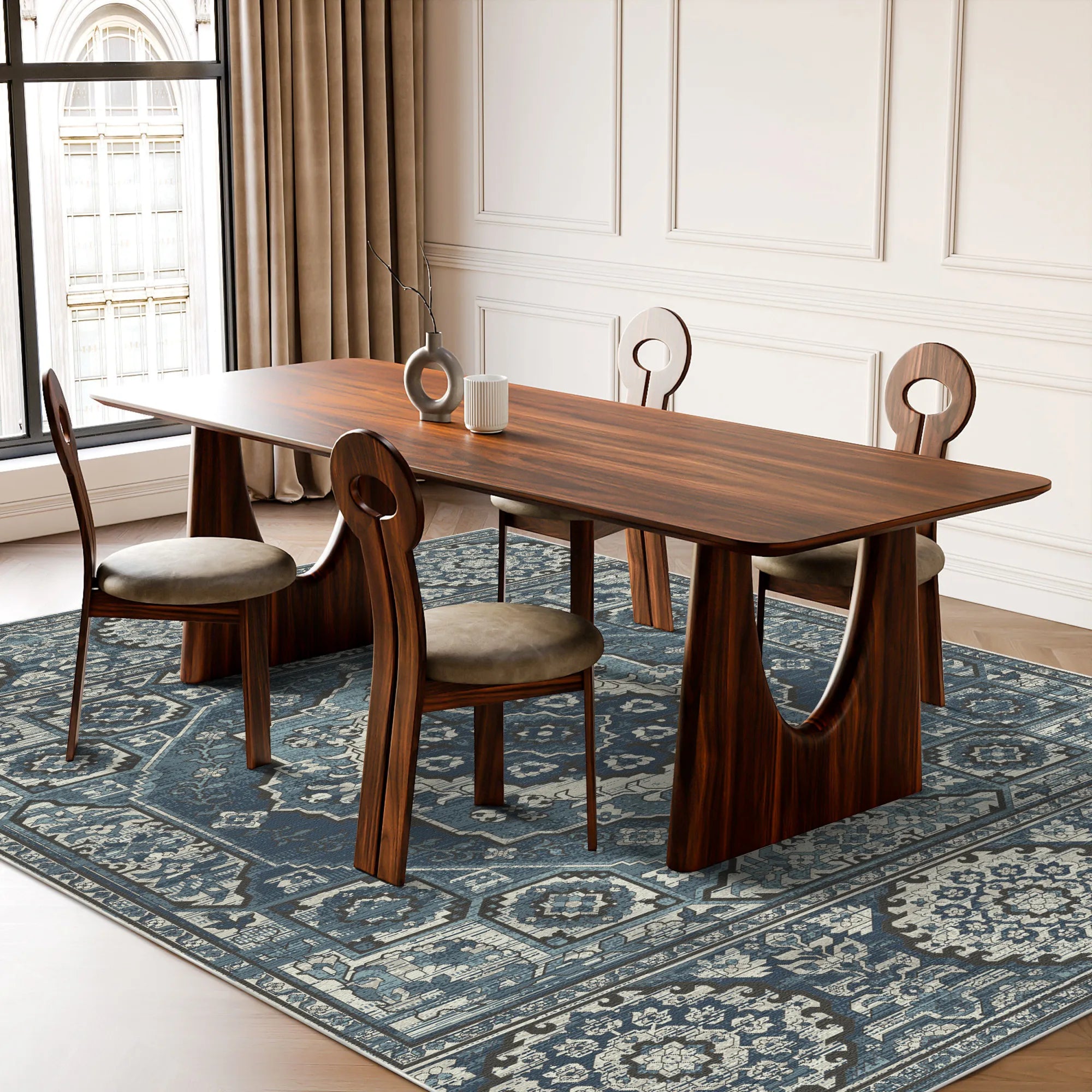 Cipher Cobalt Atelier Rug