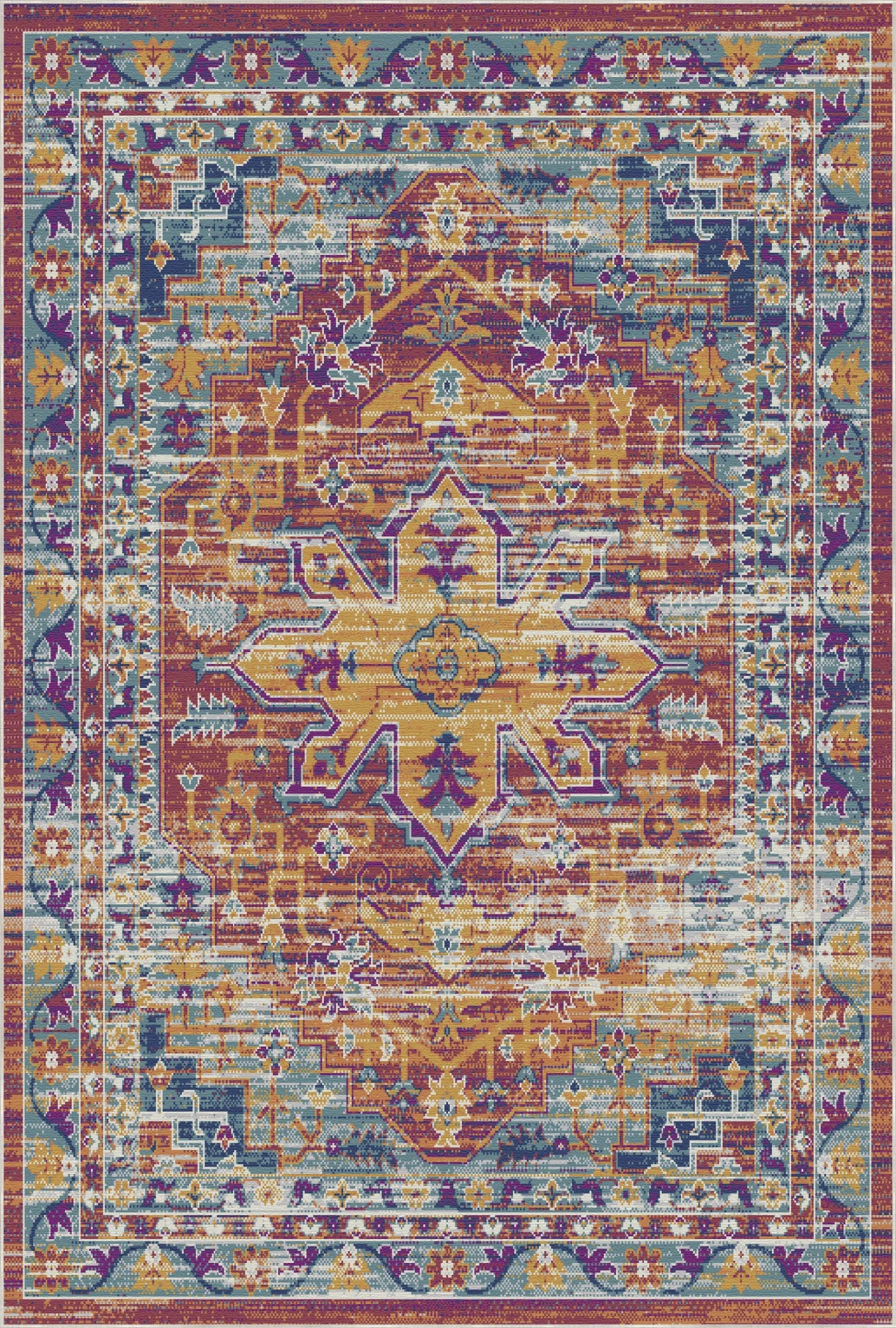 Ember Outdoor Performance Rug Star Meridian Ember Rug – Bella Rugs