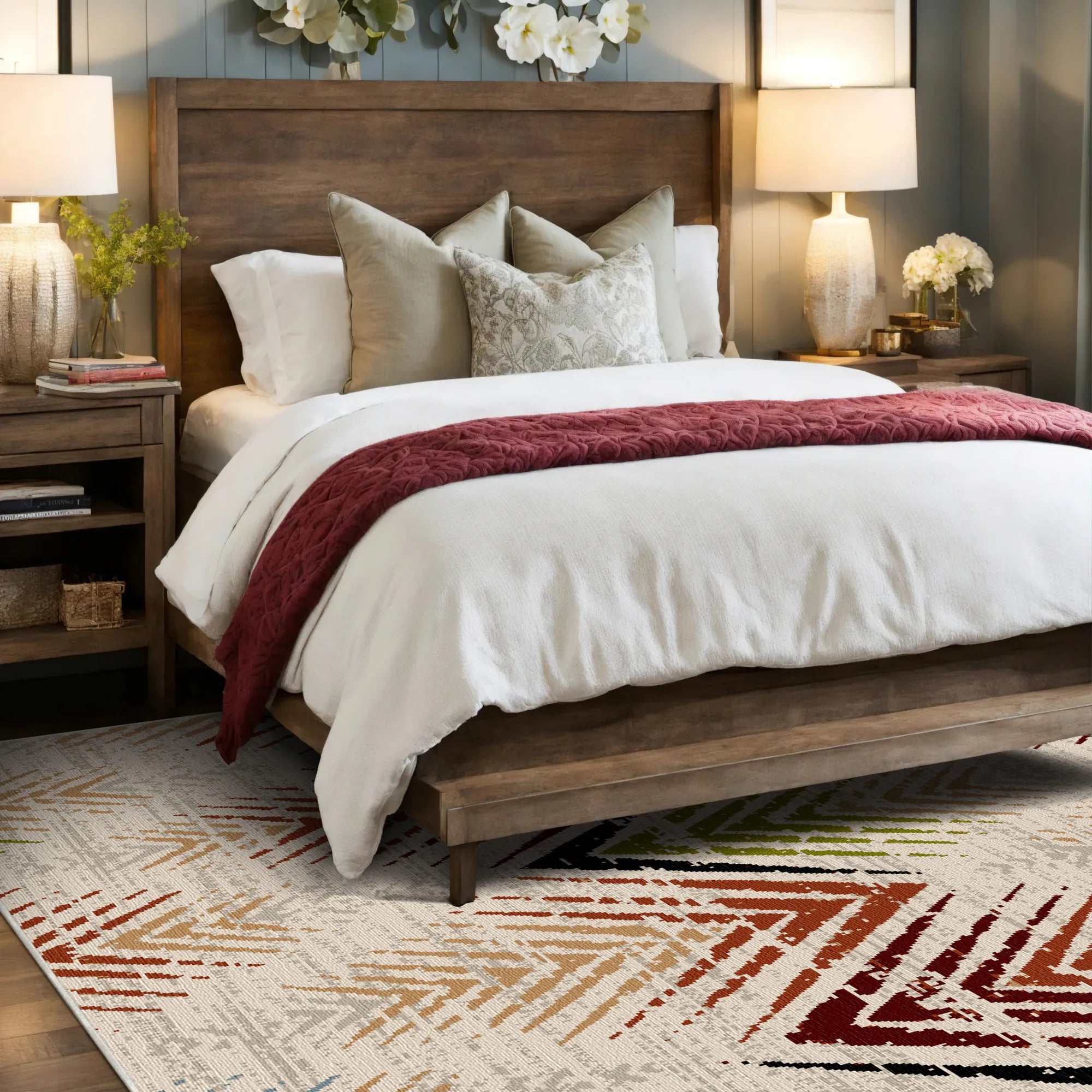 Rio Mosaic Abstract Washable Rug