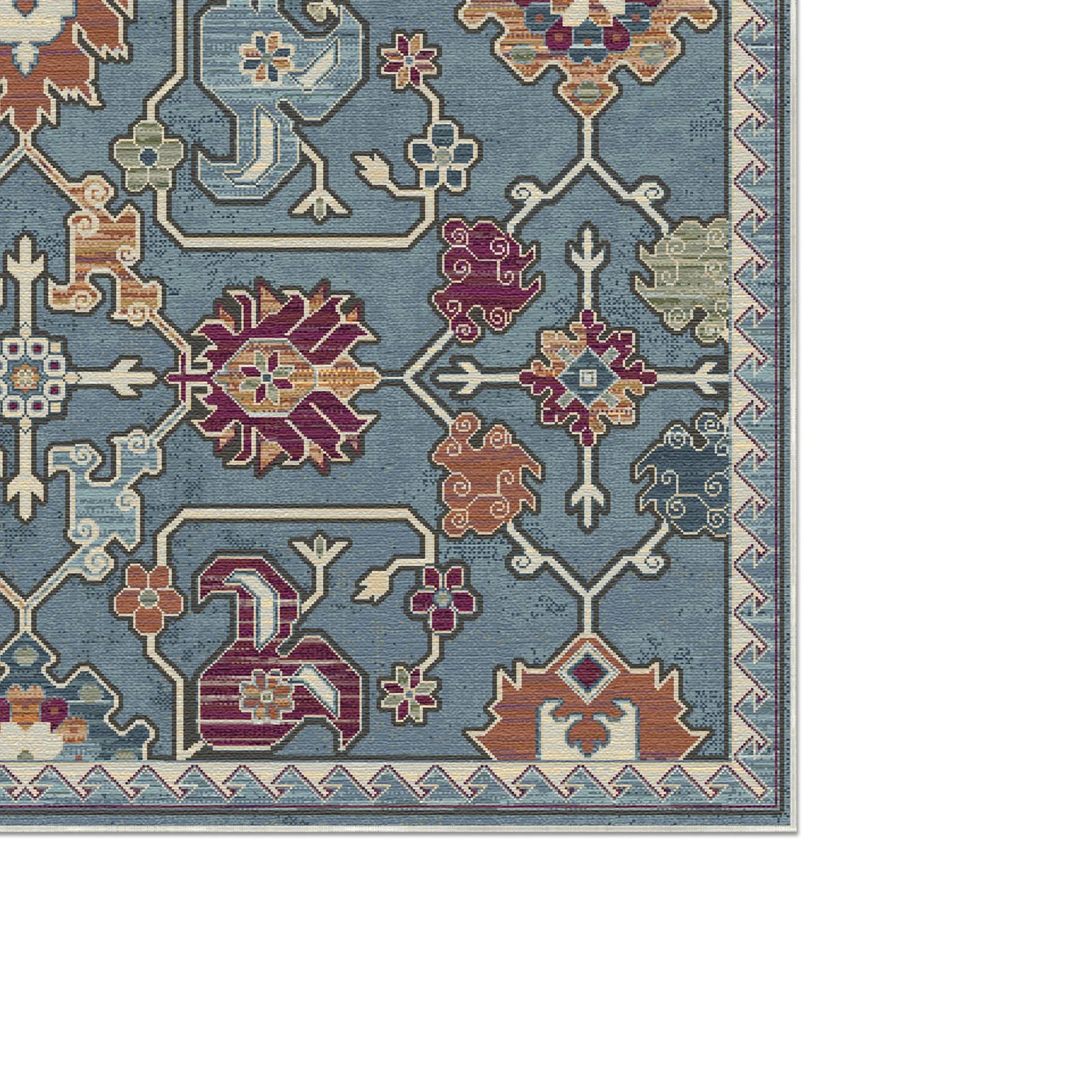 Mythic Indigo Folklore Rug