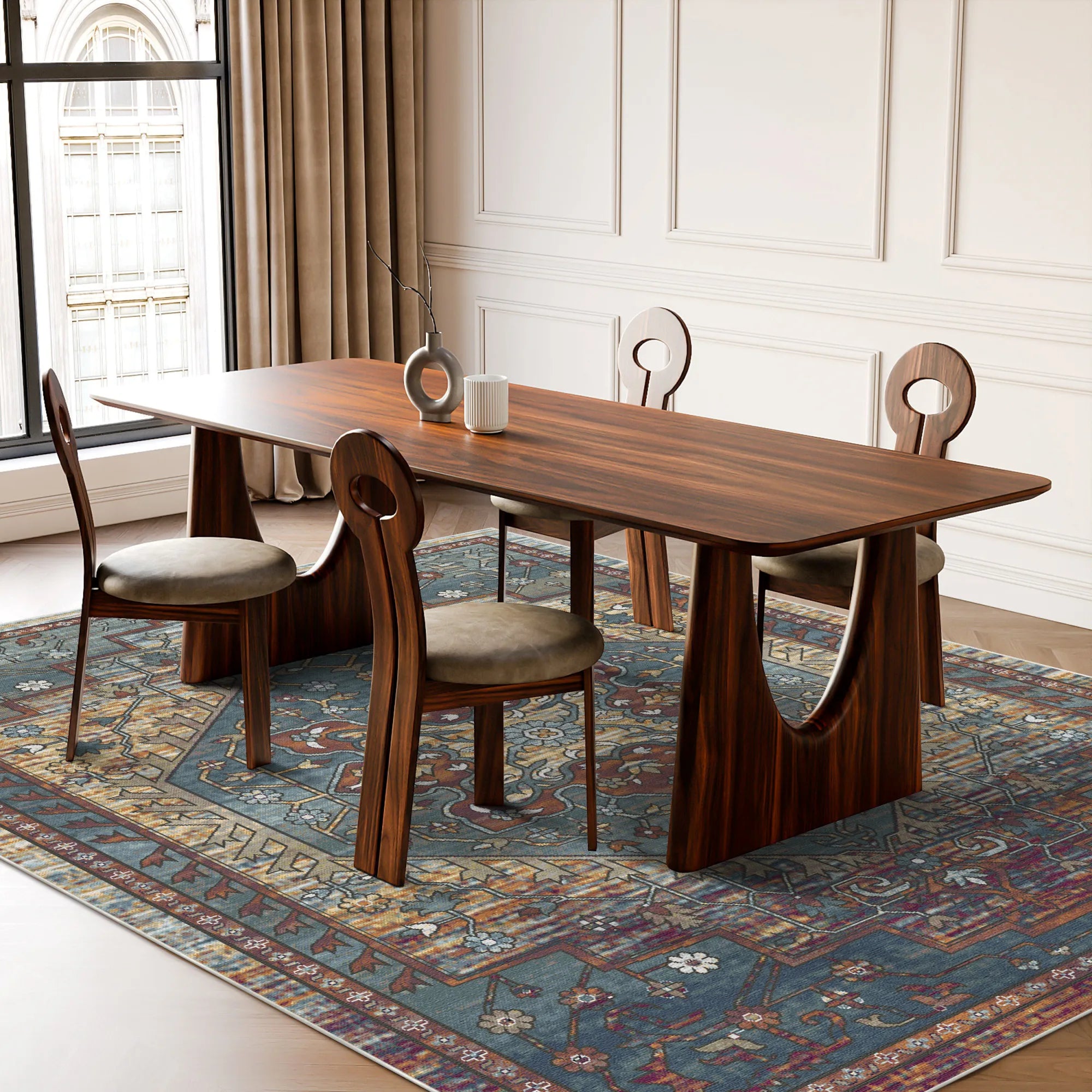 Cinder Forge Compass Rug