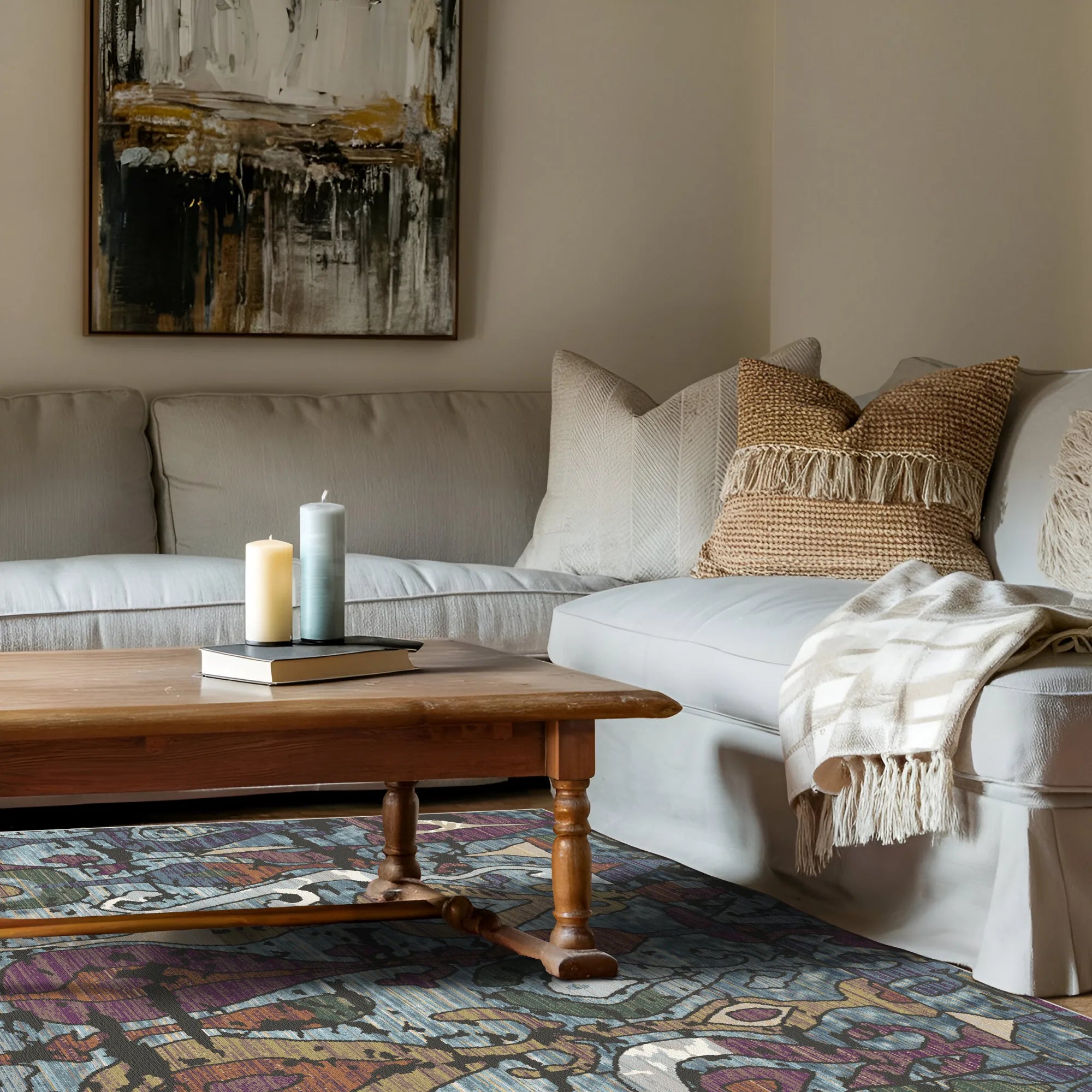 Chromatic Dusk Ogee Rug