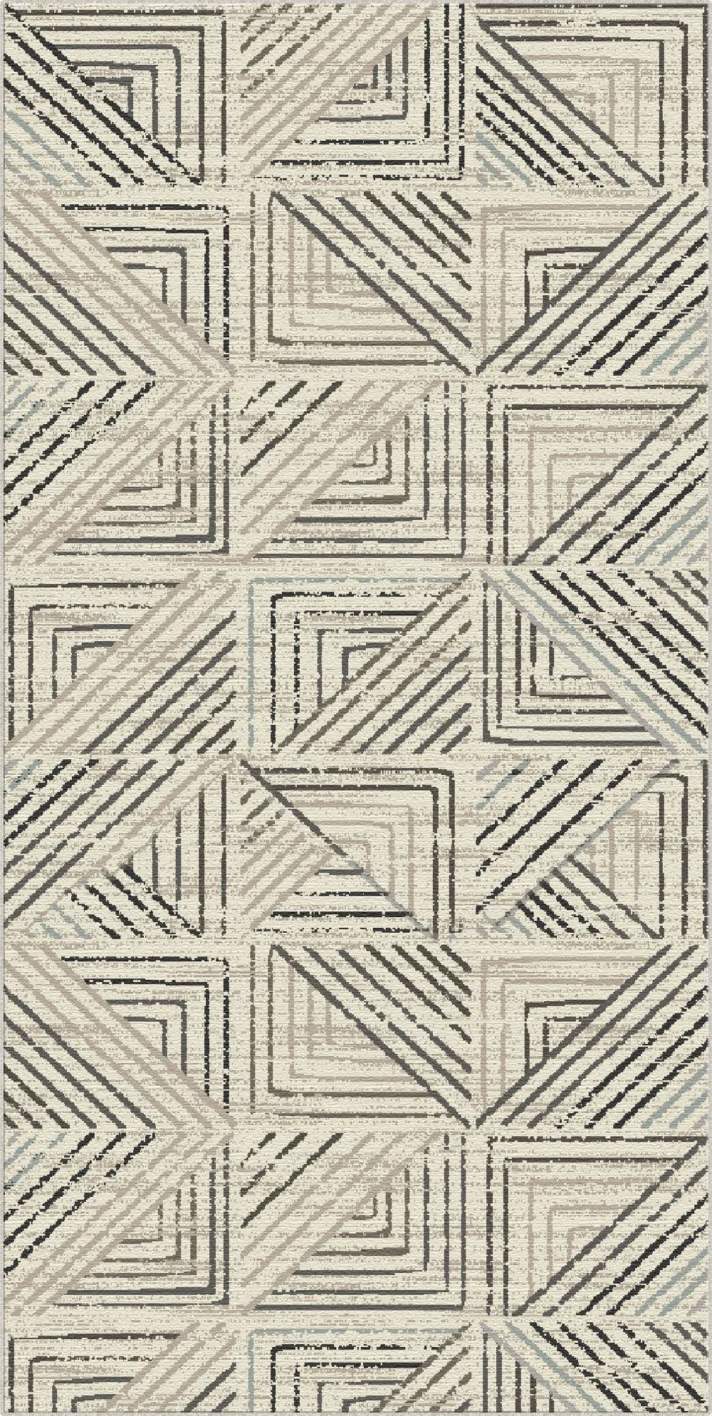 Stone Maze Geometric Washable Rug