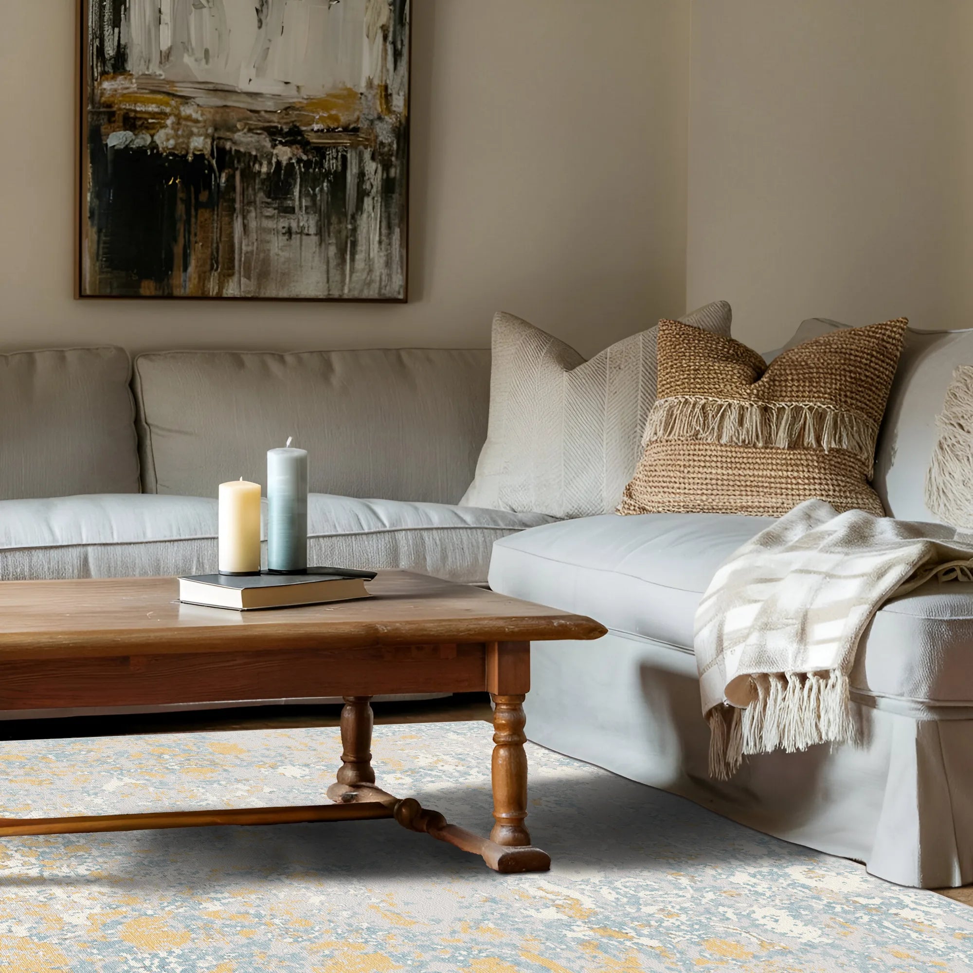 Gilded Frost Medallion Rug