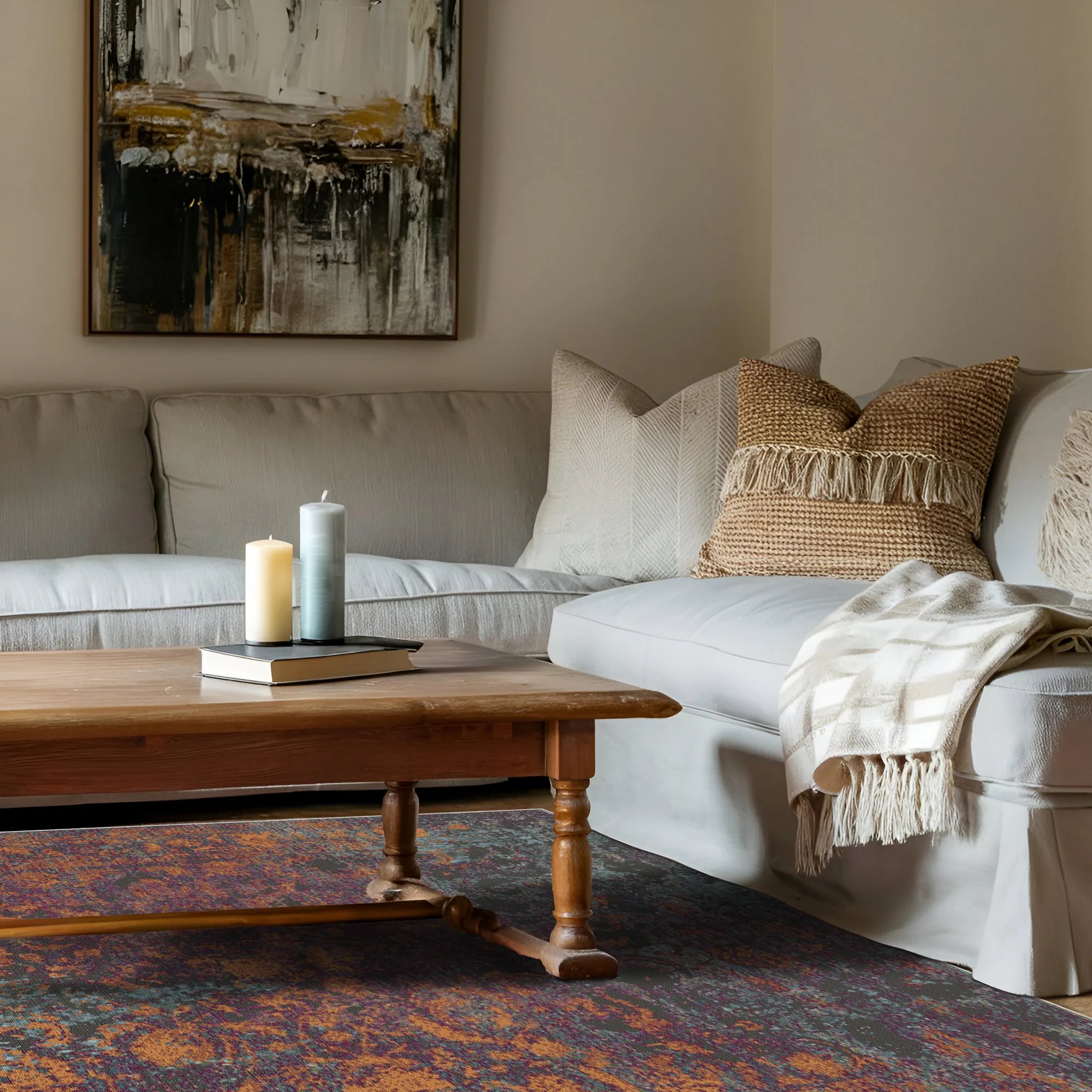 Smoldering Dusk Medallion Rug