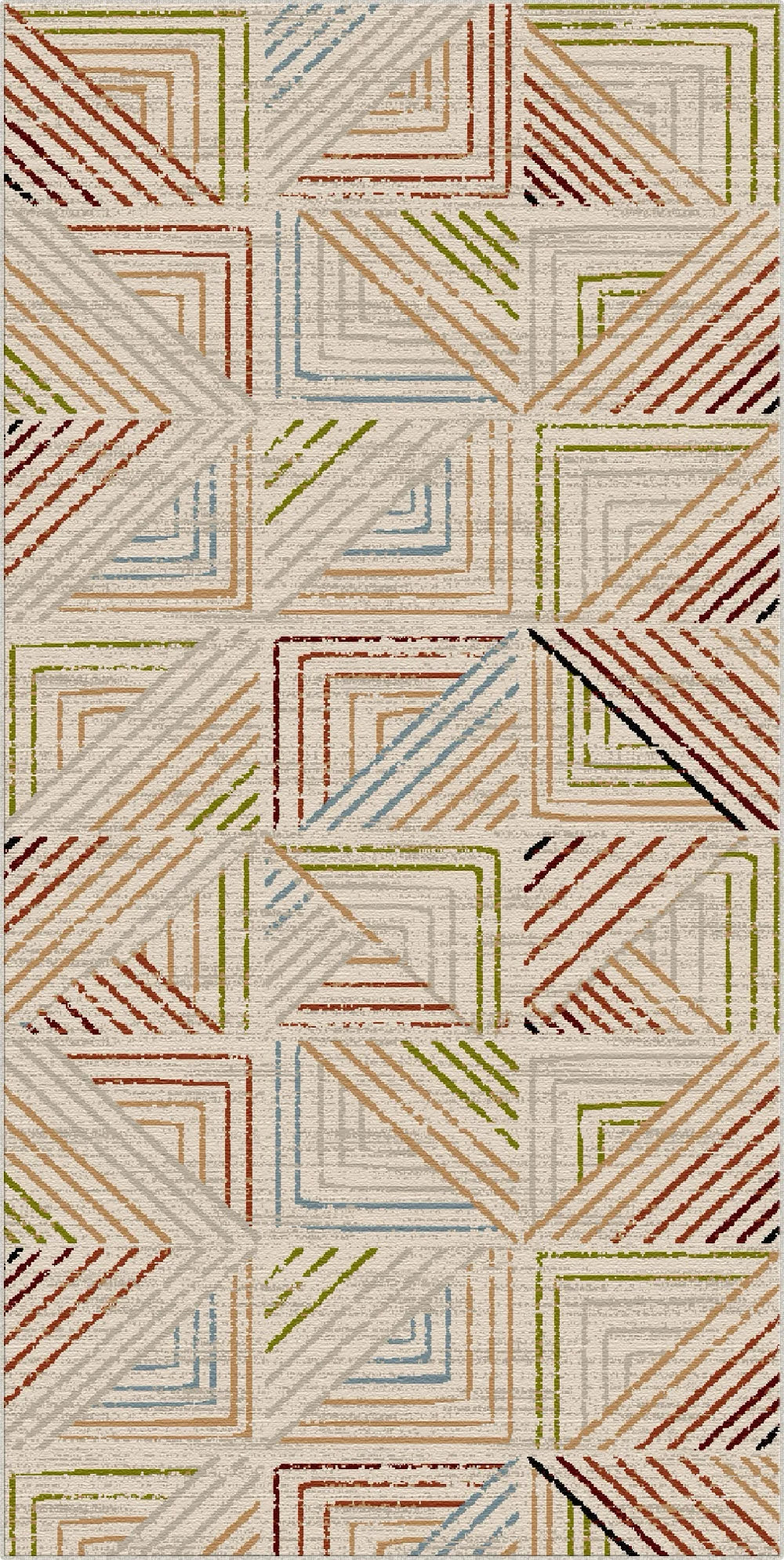 Sonora Tile Geometric Washable Rug