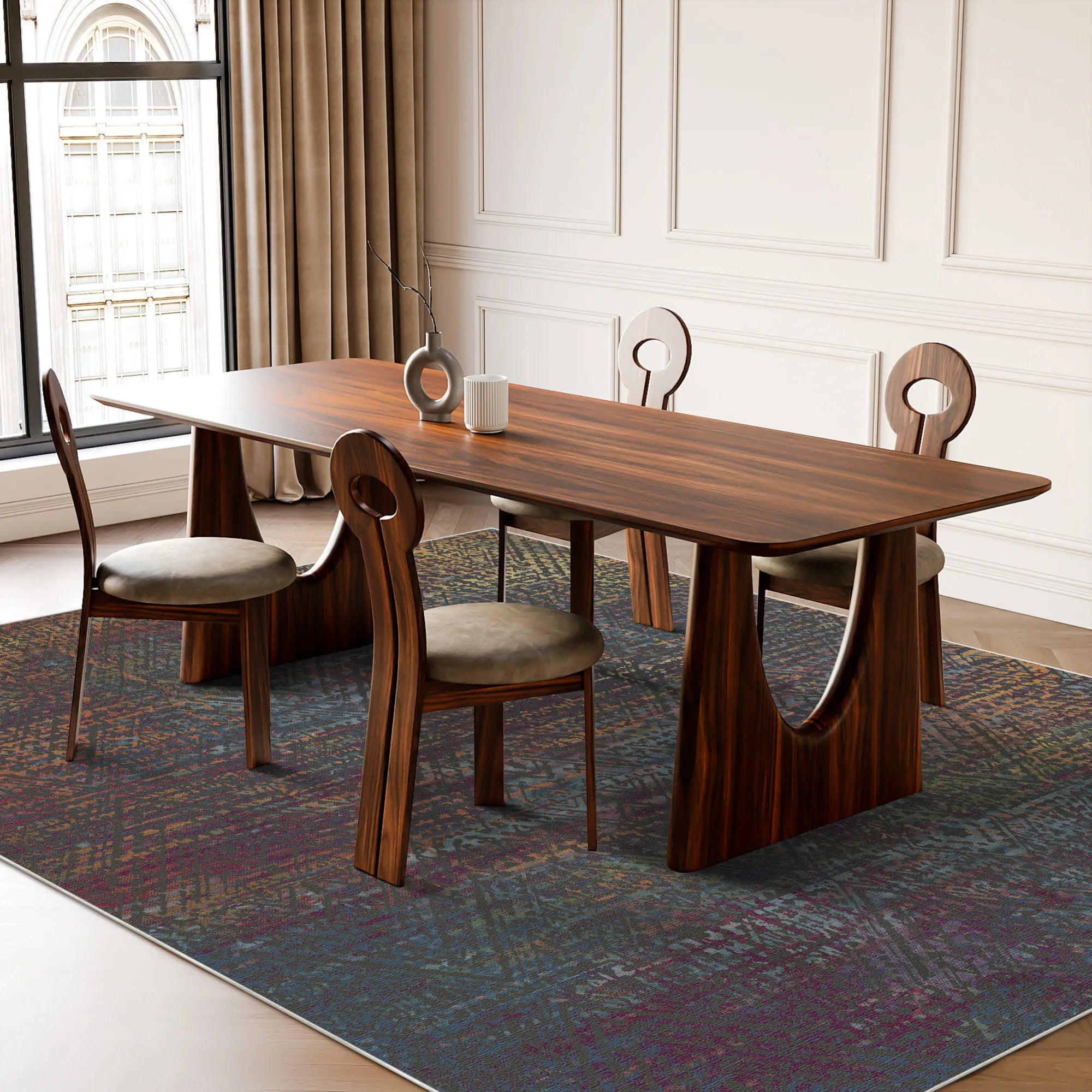 Mystic Horizon Lattice Rug