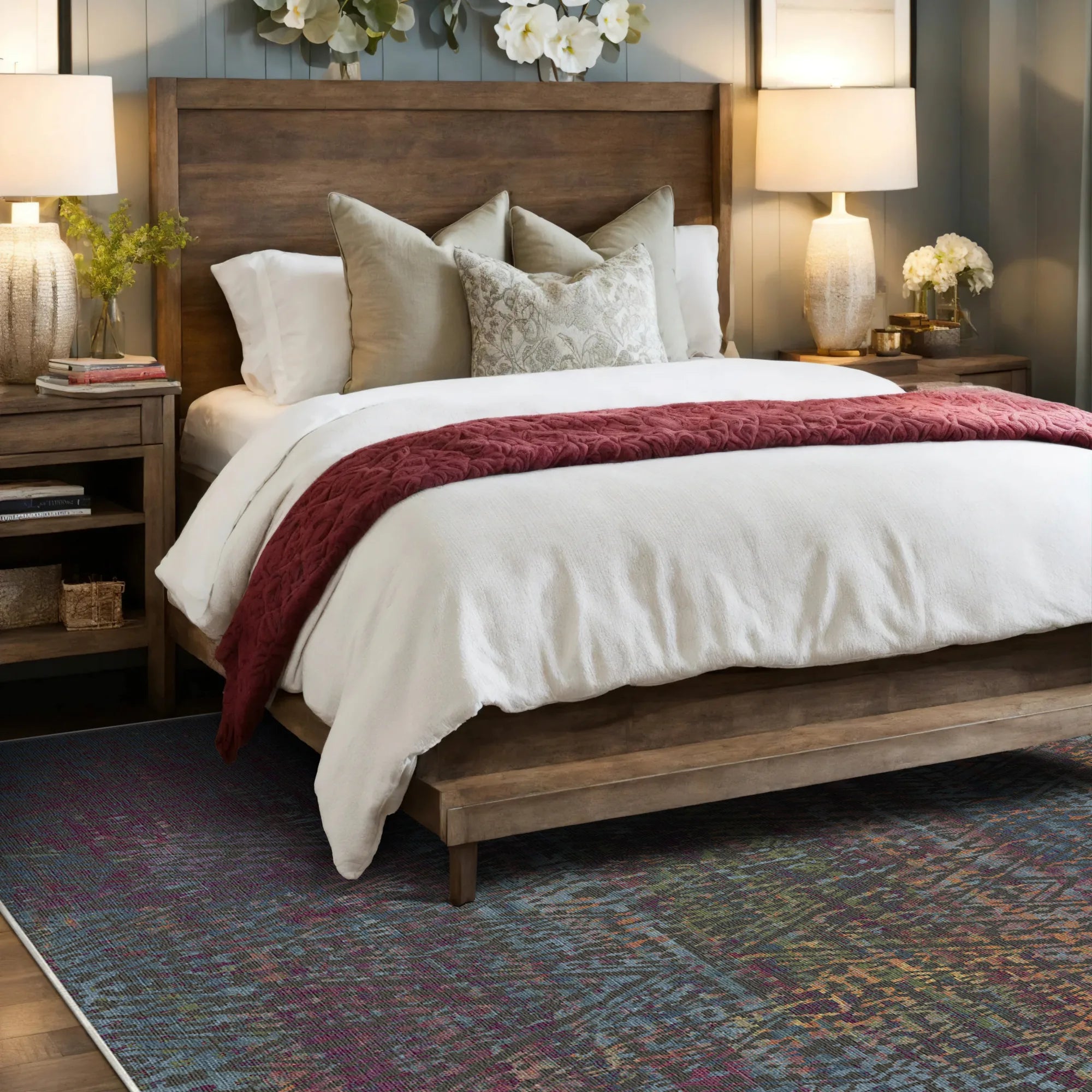 Mystic Horizon Lattice Rug