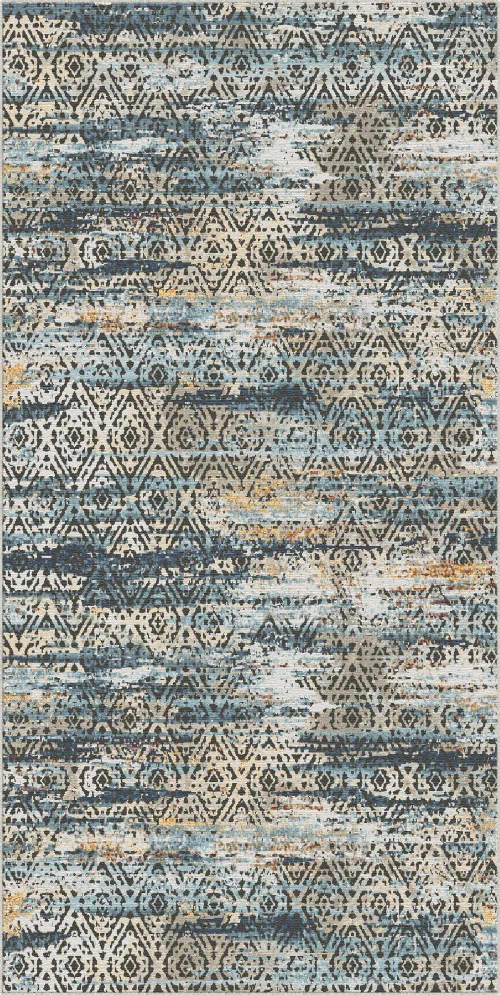Tidal Crest Geometric Rug