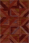 Sedona Geometric Washable Rug Rust