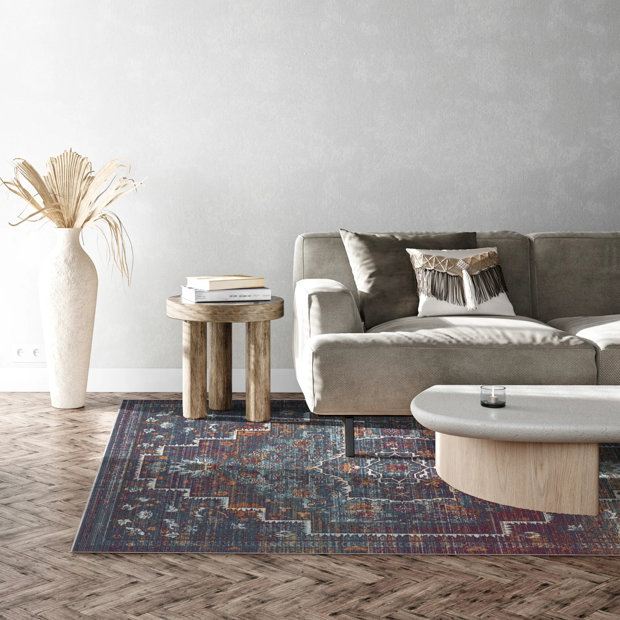 Nocturnal Stepped Medallion Rug