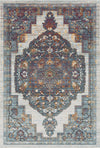 Gilded Indigo Stepped Medallion Rug Indigo