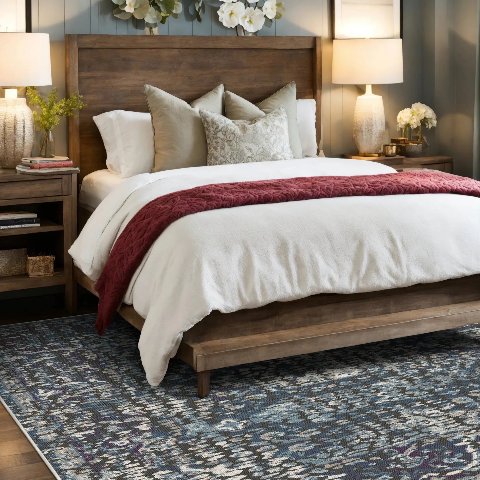 Celestial Frost Pointillist Rug