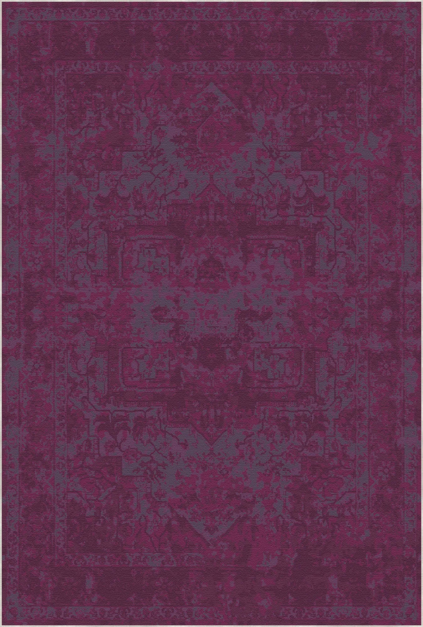Sovereign Magenta Erased Medallion Rug