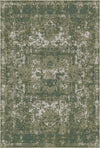 Verdant Mist Erased Medallion Rug Sage Green