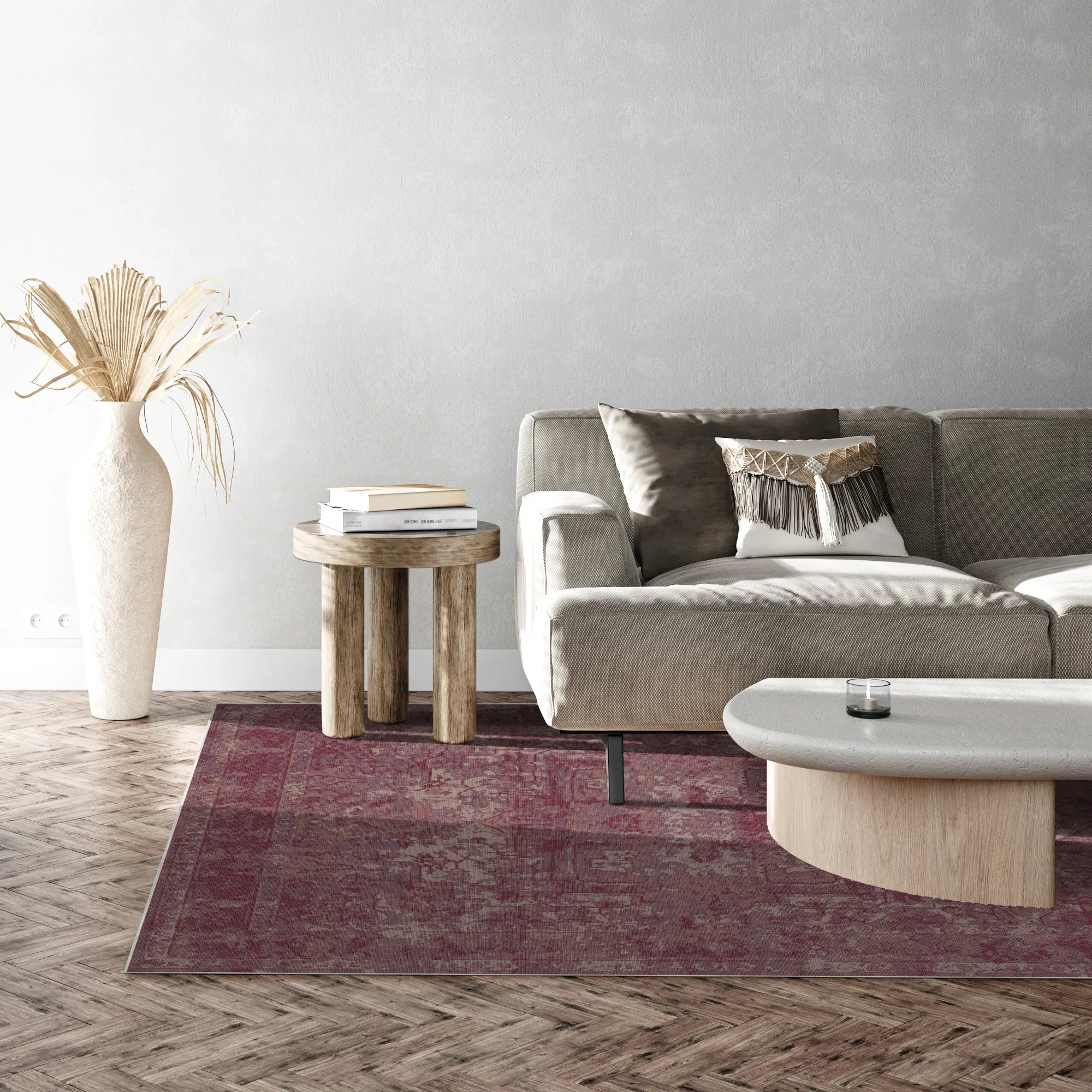 Sienna Ember Erased Medallion Rug