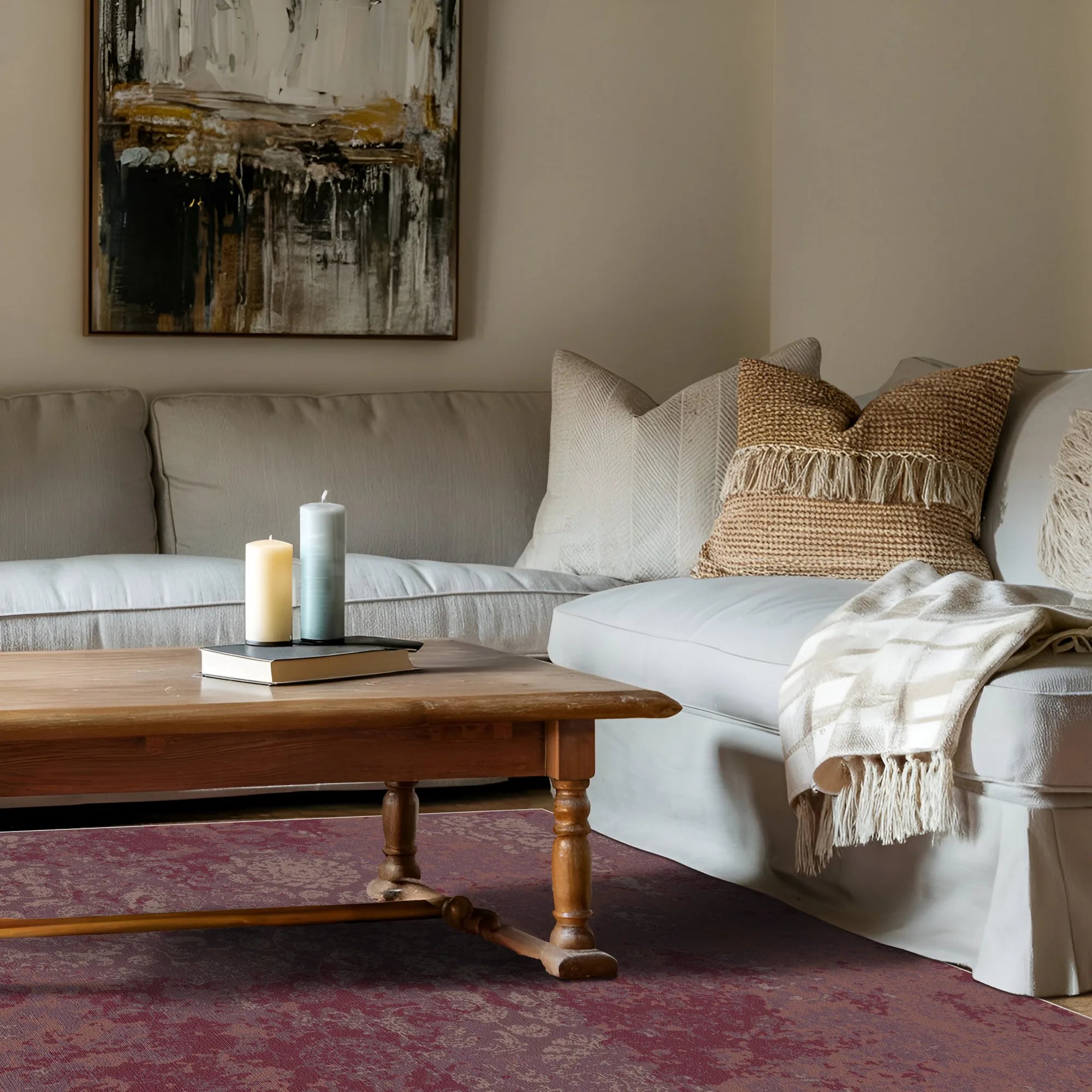 Sanguine Shadow Erased Rug