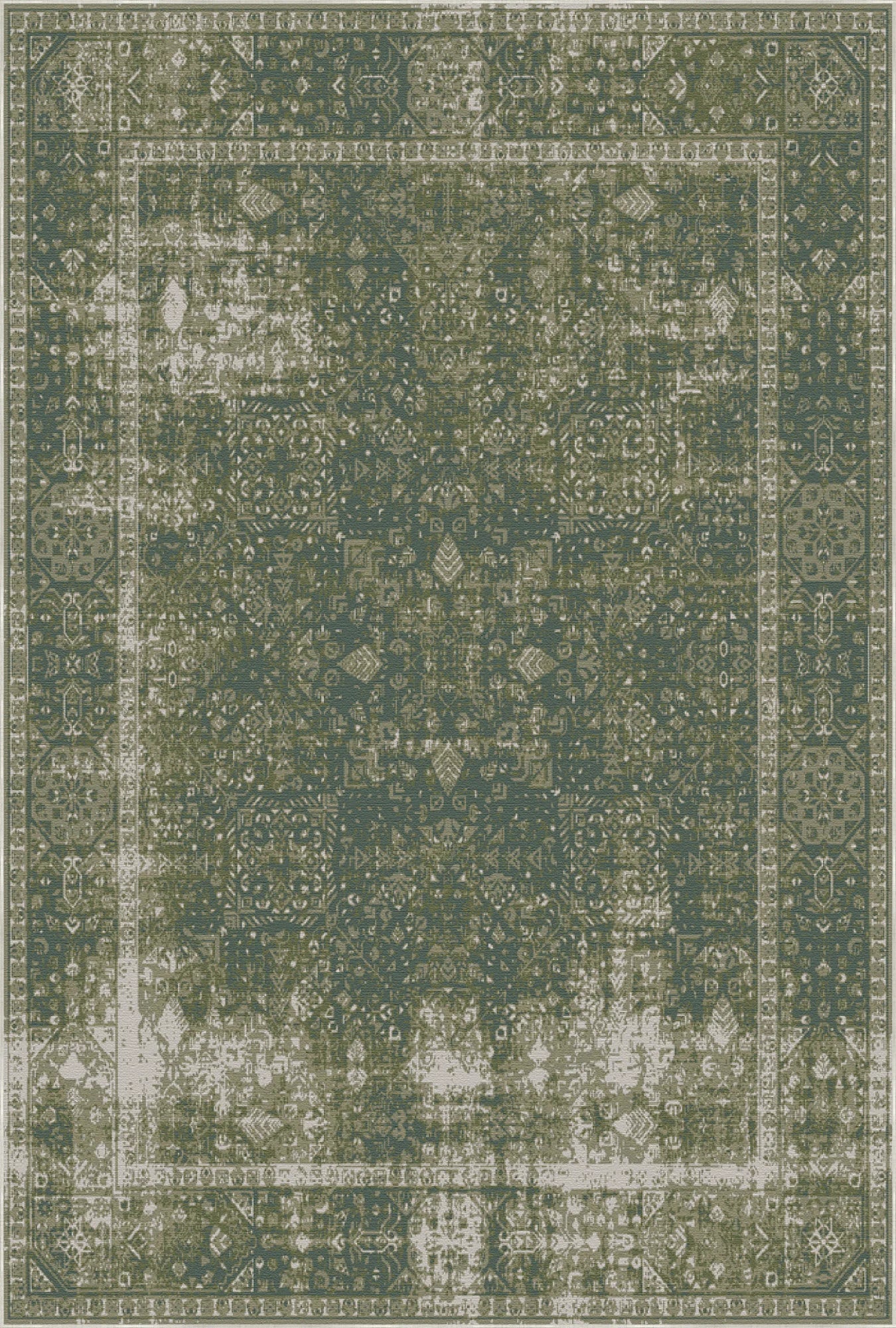 Mossy Sanctuary Geometric Rug