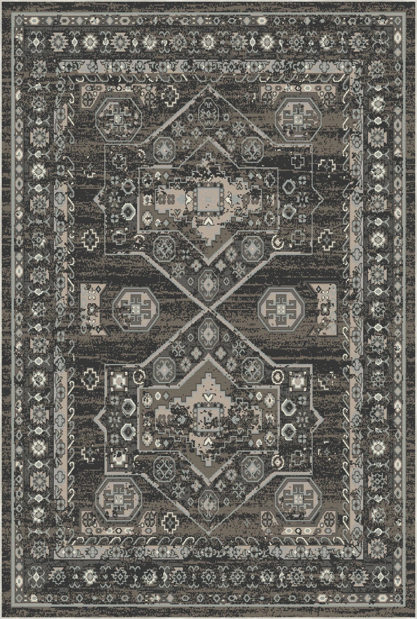 Midnight Cave Vintage Washable Rug