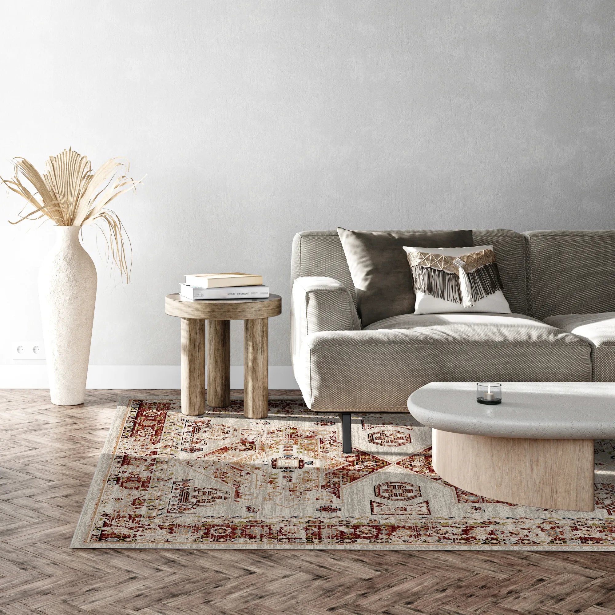 Petra Clay Vintage Washable Rug