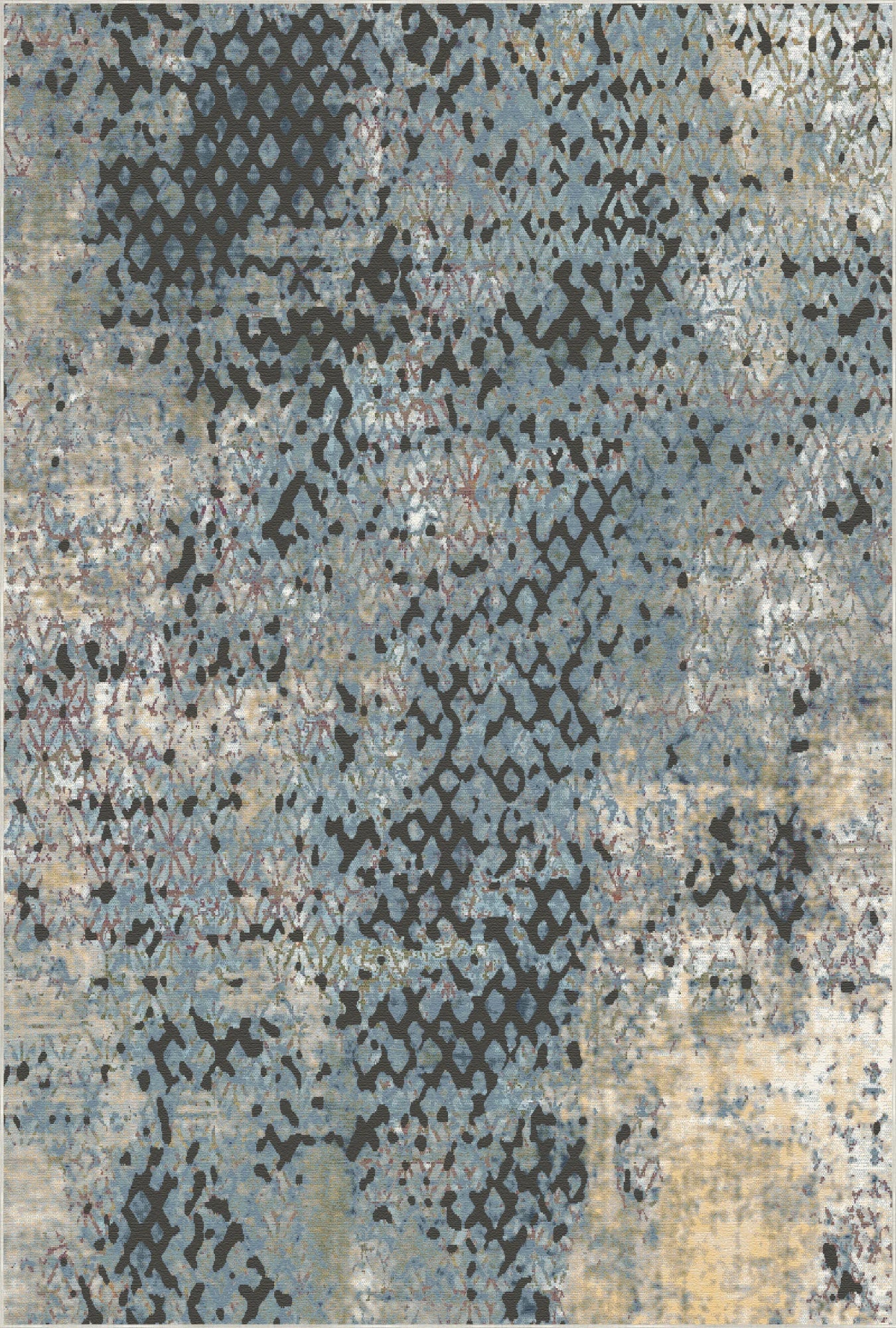 Distressed Rug Blue Vintage Blue Distressed Washable Rug – Bella Rugs