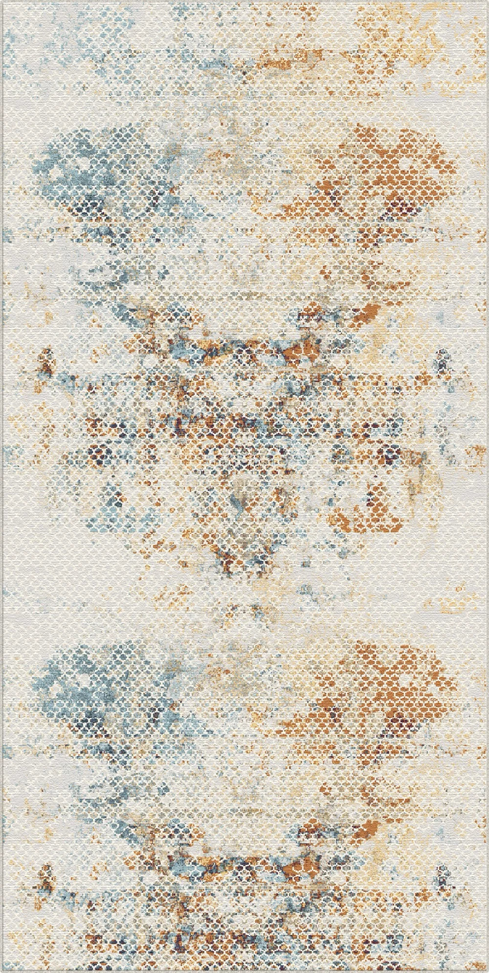 Luminous Lattice Abstract Rug