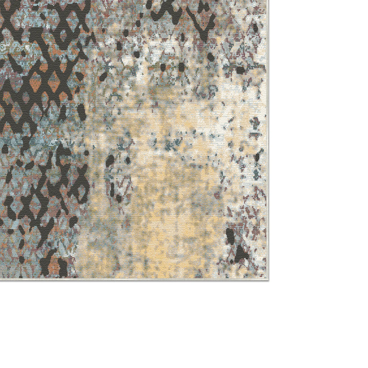 Distressed Cream Rust Rug Rustic Rust and Gray Washable Rug – Bella Rugs