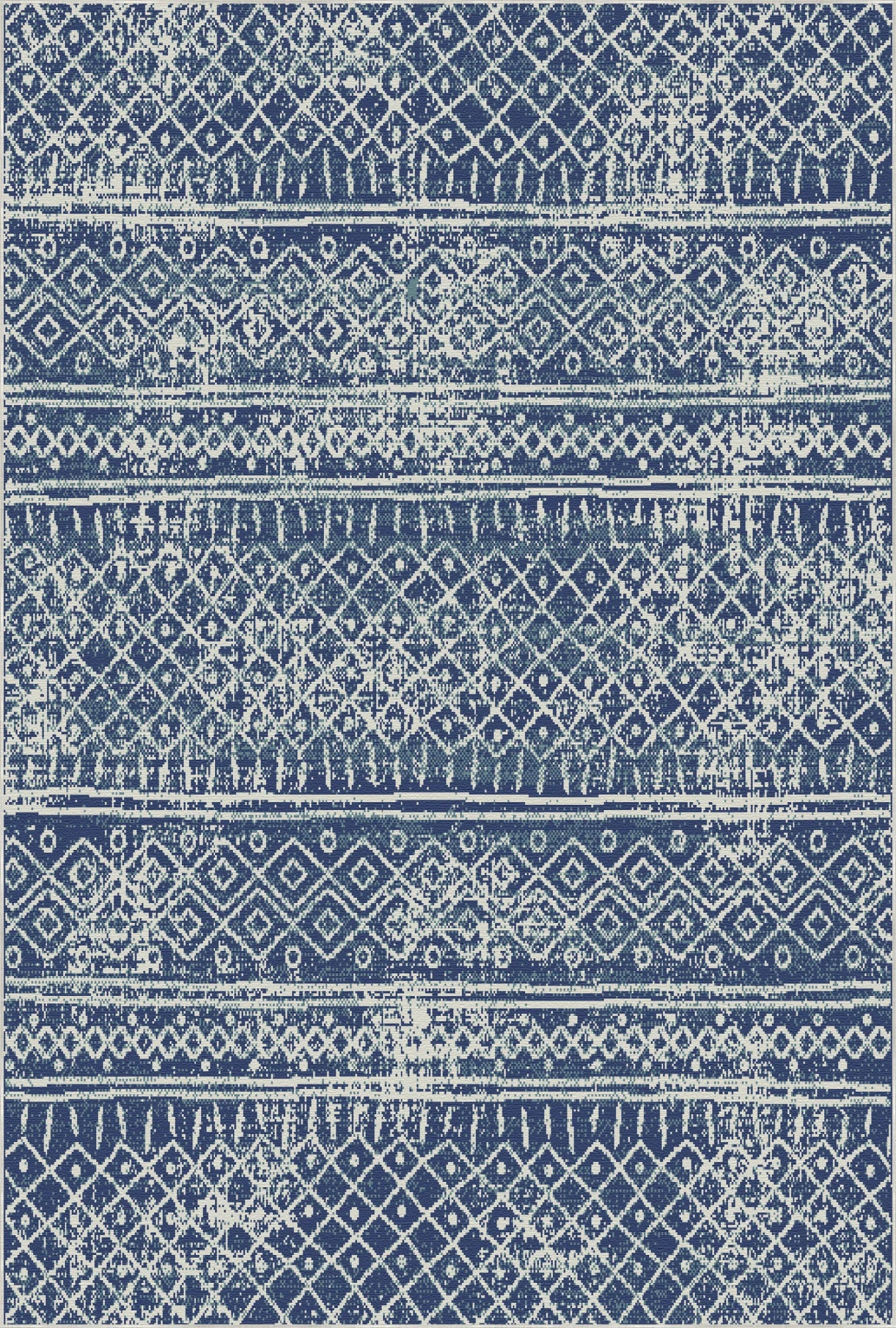 Indigo Horizon Tribal Washable Rug