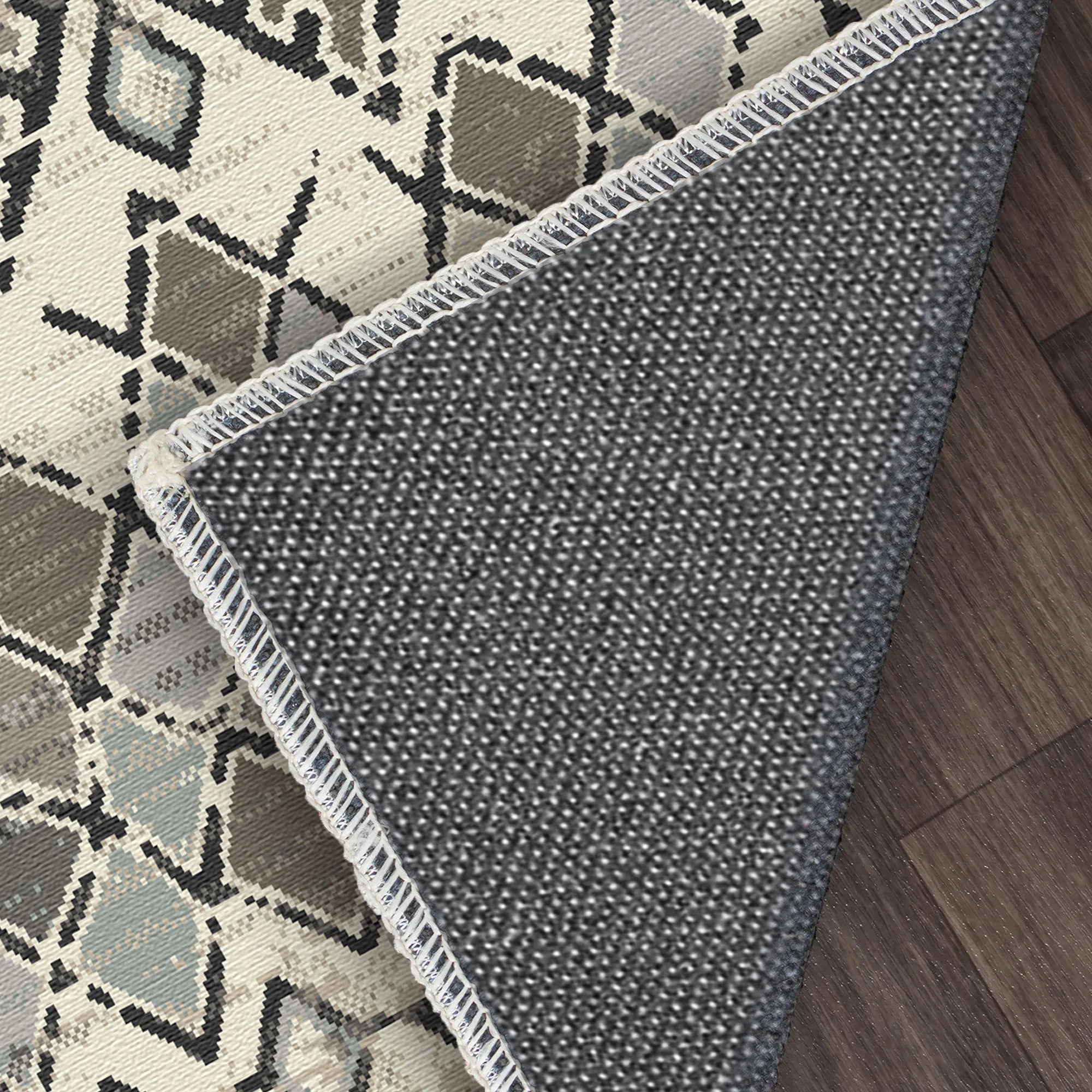 Tulum Ivory Tribal Washable Rug