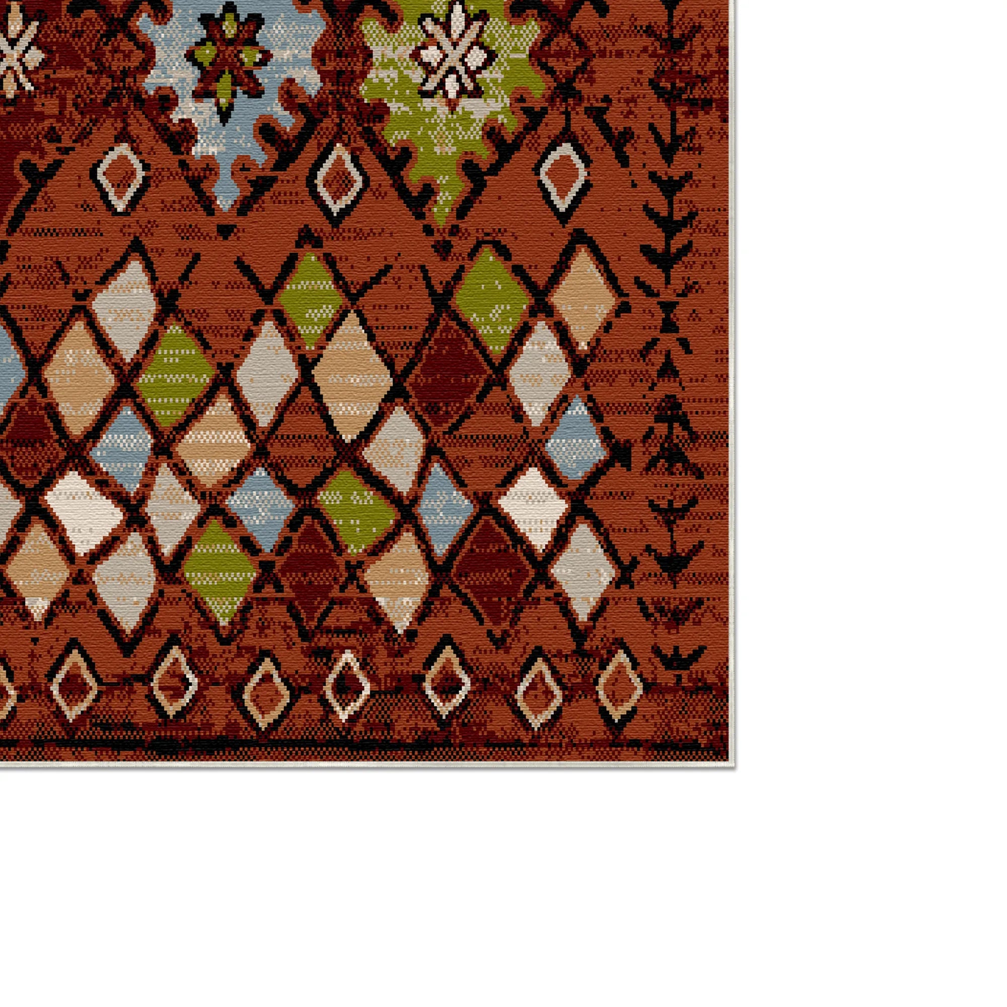 Canyon Clay Tribal Washable Rug