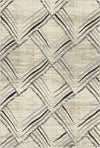 Aspen Sketch Geometric Washable Rug Cream