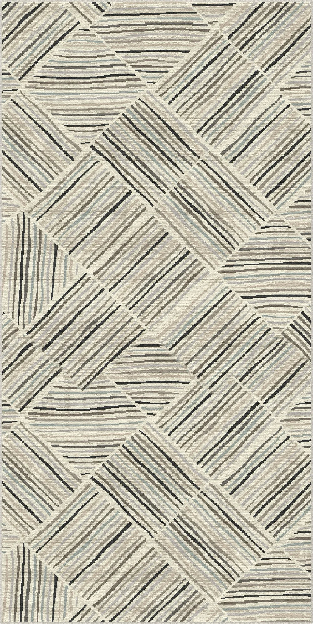 Oslo Linear Geometric Washable Rug